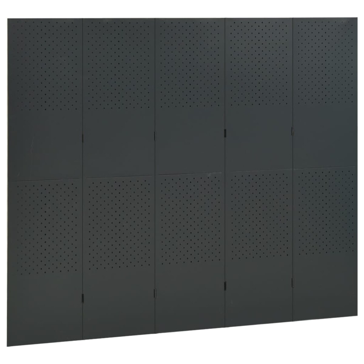 vidaXL Parawany 5-panelowe, 2 szt., antracytowe, 200x180 cm, stalowe