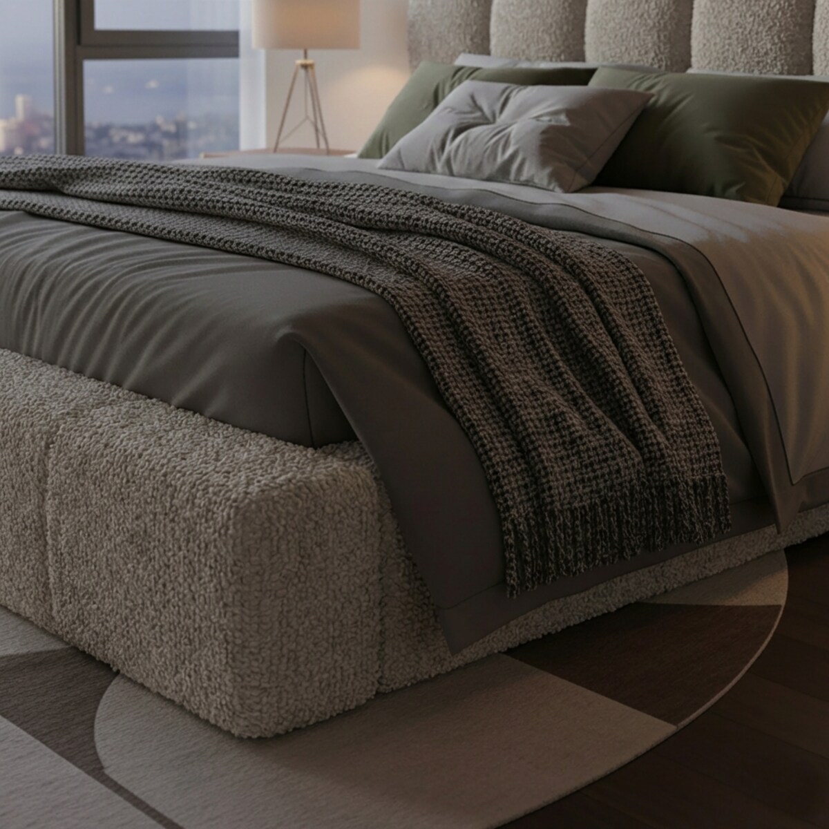 Łóżko Tapicerowane Lusso 140X200 Stelaż Pojemnik Na Pościel Loop 06