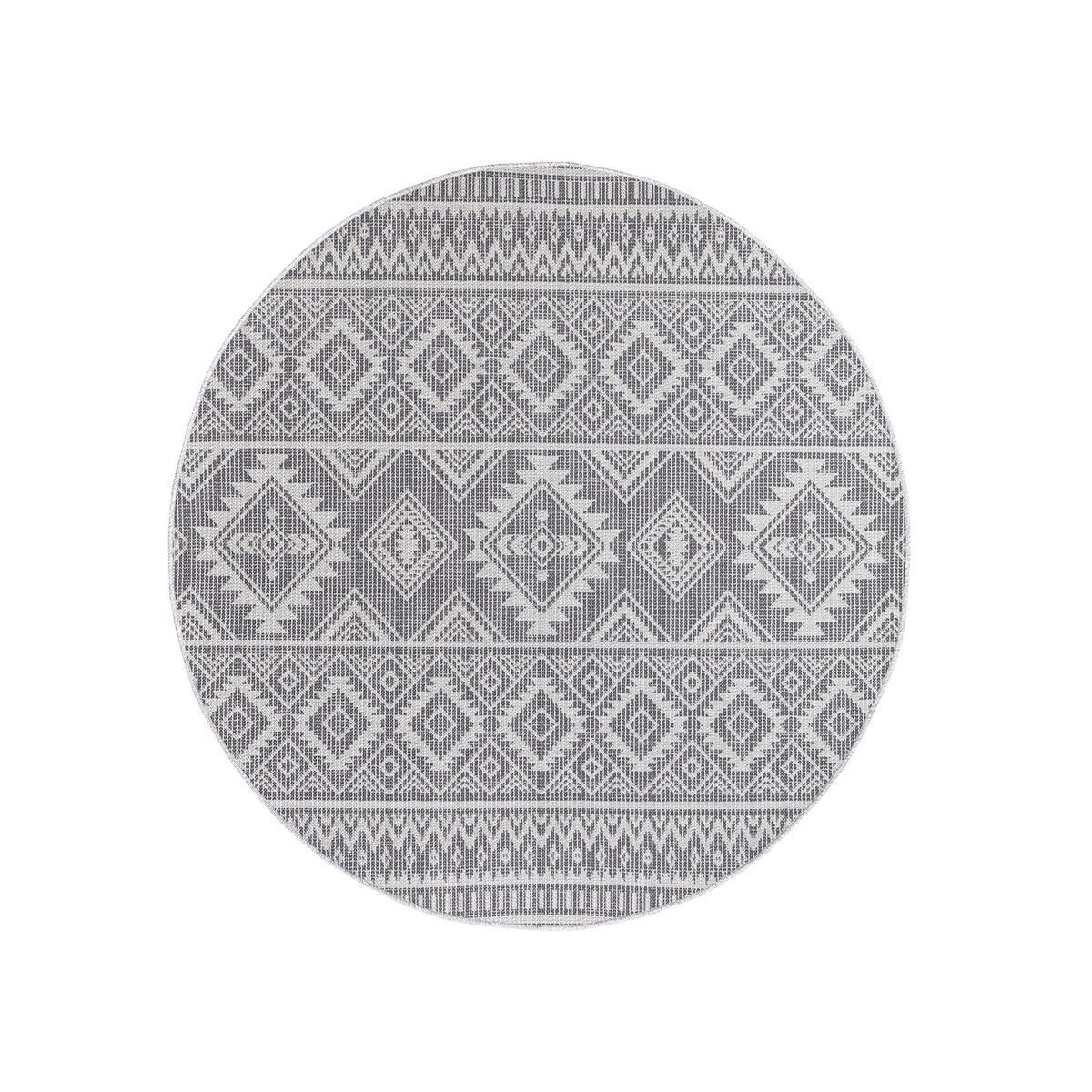 Dywan okrągły na zewnątrz i do wnętrz boho Paloa 35220 Antracyt 160x160