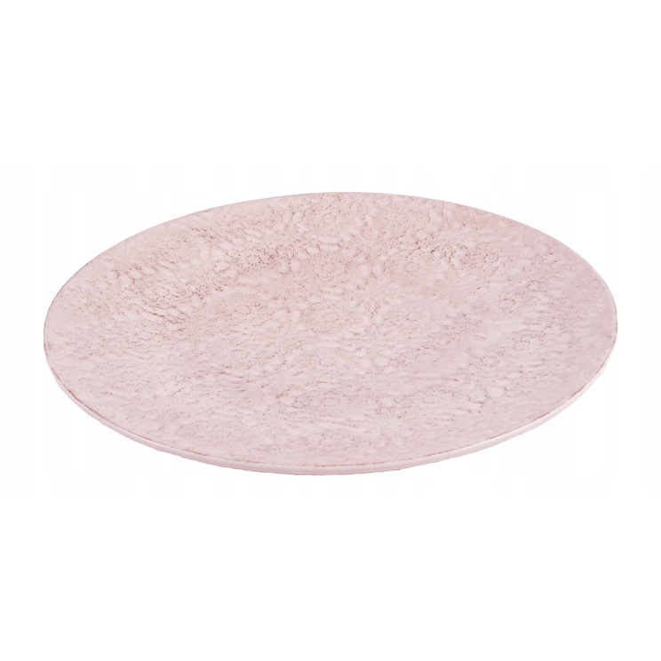 PATERA NA OWOCE CIASTO RÓŻOWA ceramiczna okrągła na stół 40cm