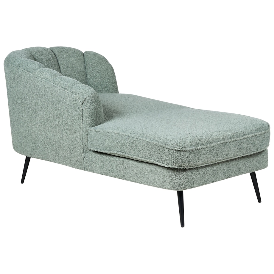 Szezlong boucle prawostronny zielony ALLIER