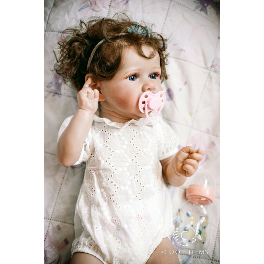 Lalka Reborn Baby Doll JAK ŻYWE dziecko bobas Wysoka jakość duża z włosami