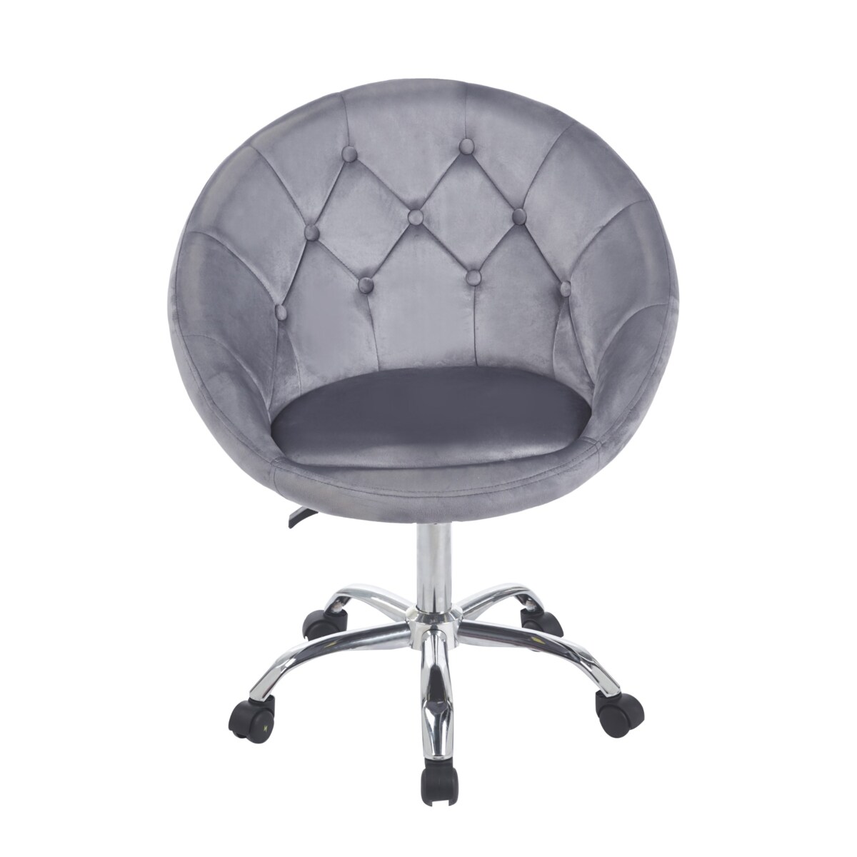 Fotel podnoszony ELEGANCKI obrotowy WELUR na kółkach RUNDO szary JUMIhome