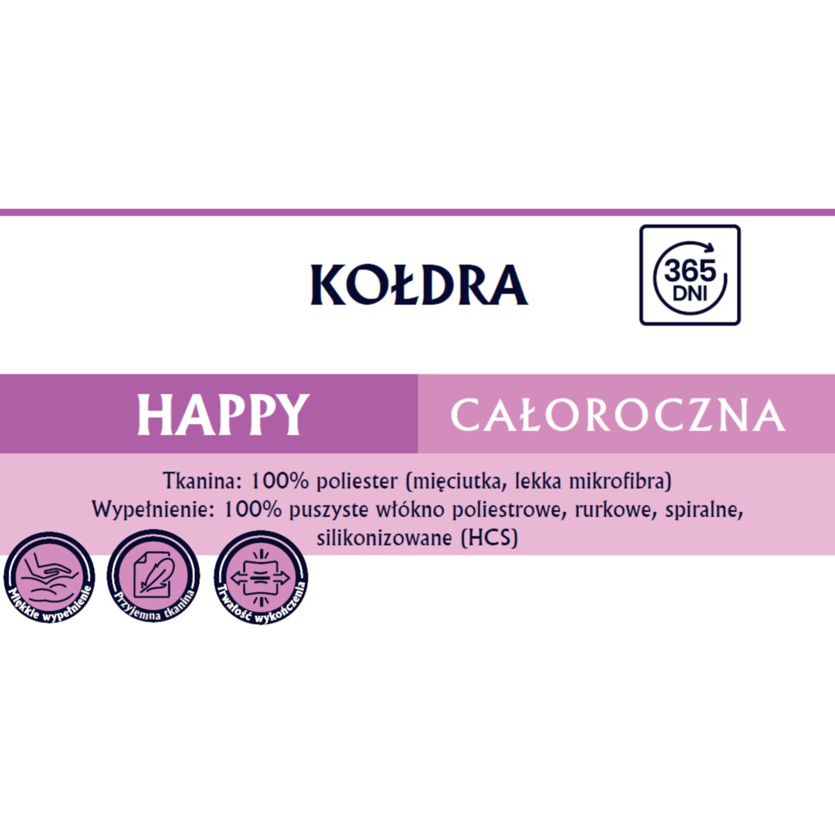 Kołdra całoroczna 135x200 HAPPY Senna Home