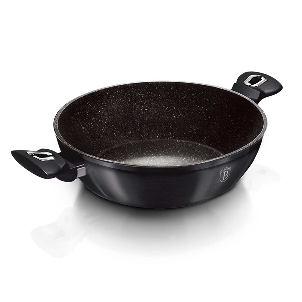 Garnek niski z powłoką granitową 3.8L 28cm BERLINGER HAUS Metallic Carbon Pro