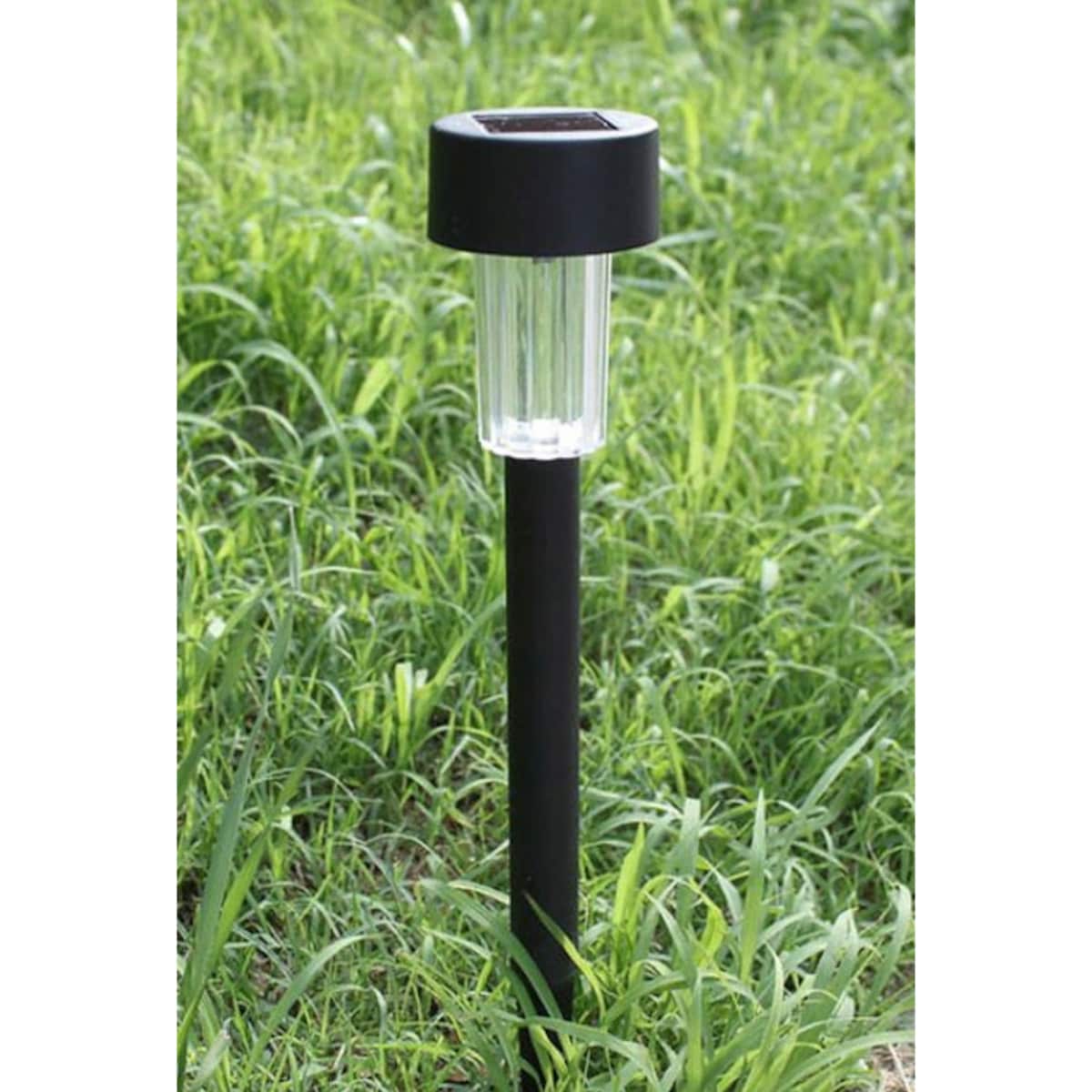 10 X Lampa Lampki Solarne Słupek Ogrodowe Czarne Zewnętrzne Stojące