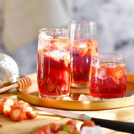 Szklanki do soku wody long KROSNO Blended 350ml 6 sztuk KOMPLET NA PREZENT