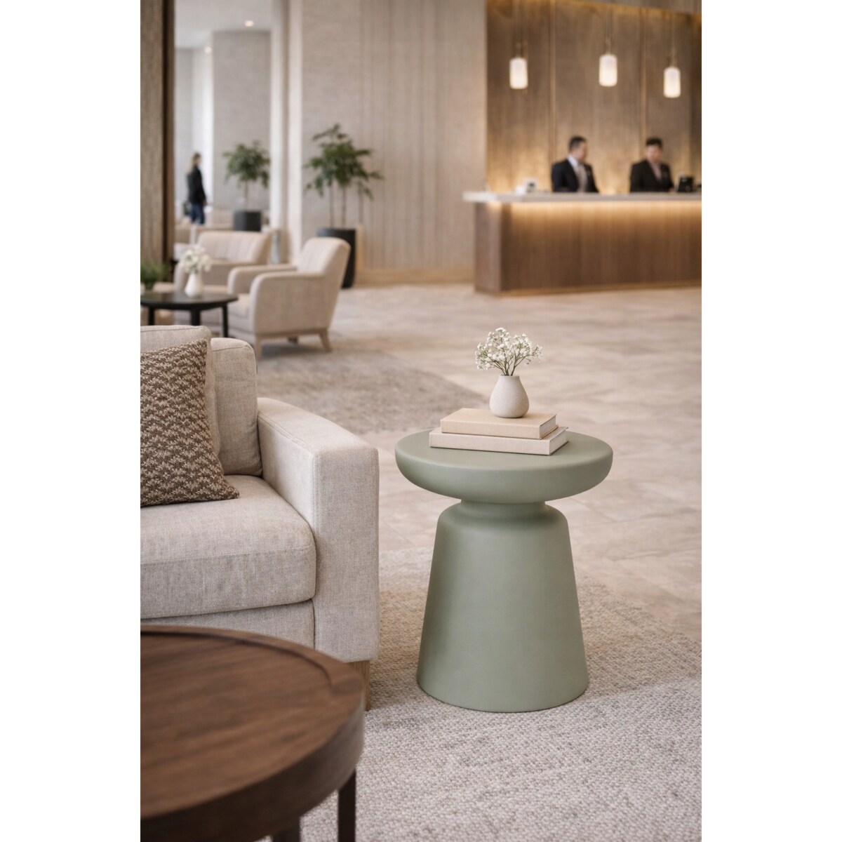 Stolik Kawowy LUMI Plastikowy ZIELONY Nowoczesny DESIGN Stolik Nocny