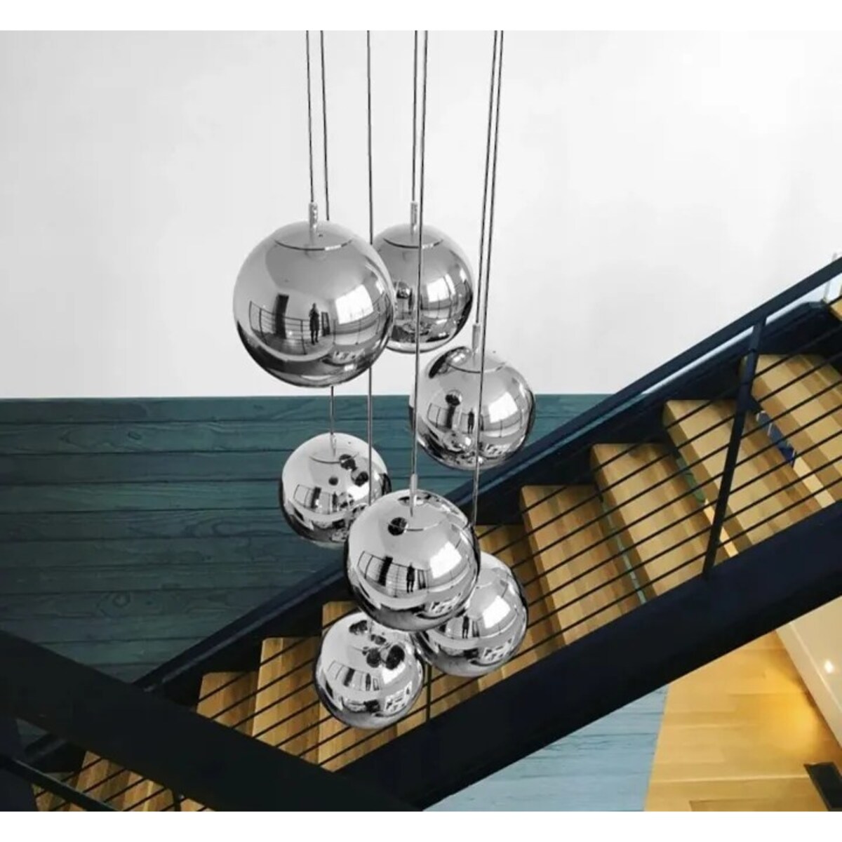 Lampa Sufitowa Wisząca Glamour Pióra Szara Nordic