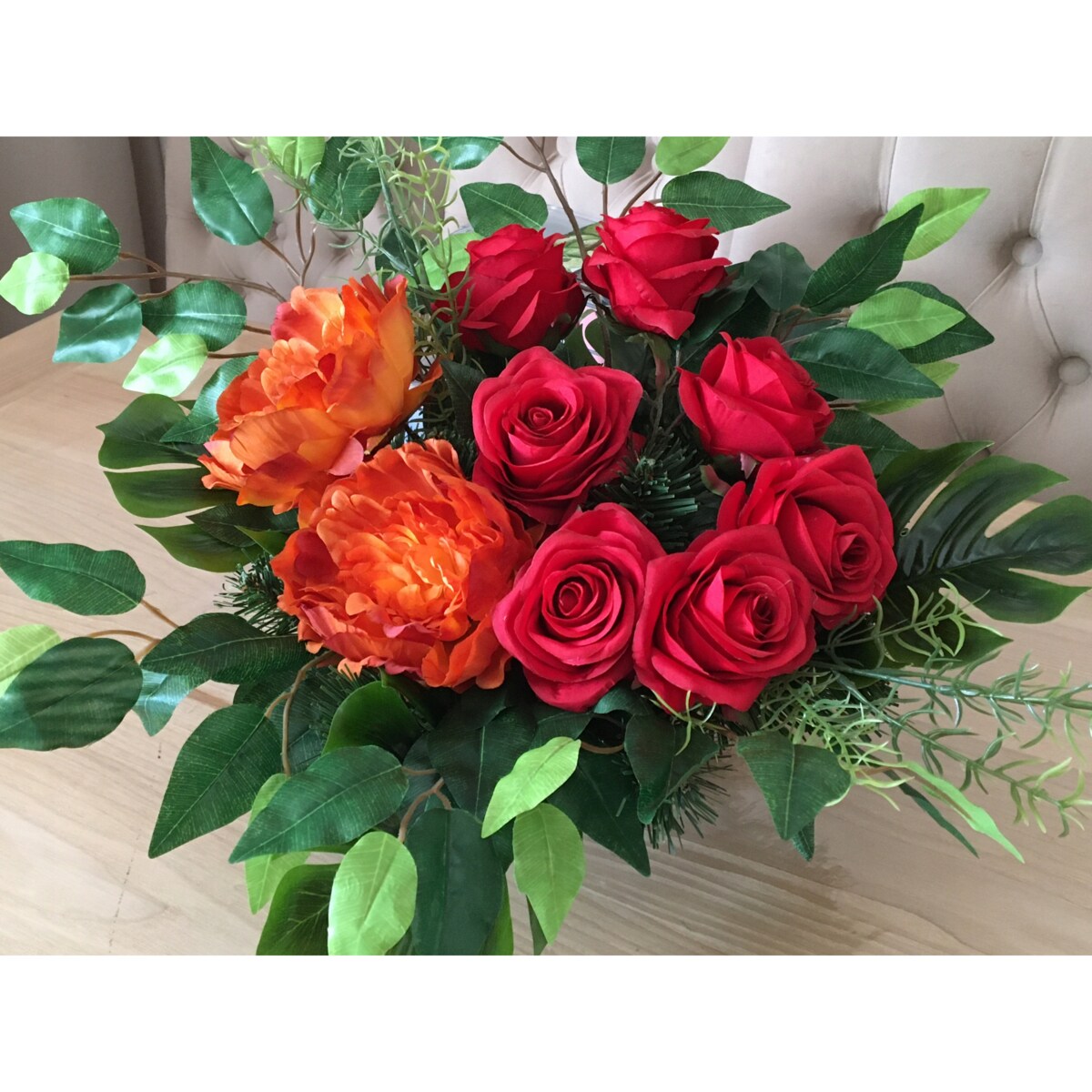 RÓŻA CZERWONA SZTUCZNA na bukiet stroik wiązanka ŁADNA kompozycja dekoracja