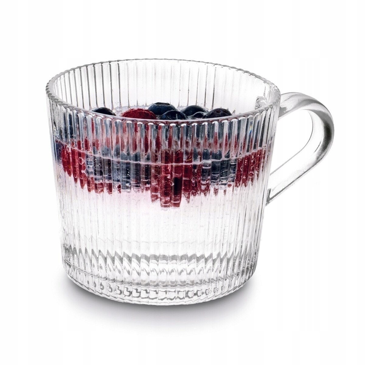 6x 400 ml KUBEK FILIŻANKA szklanka w paski na herbatę kawę latte desery