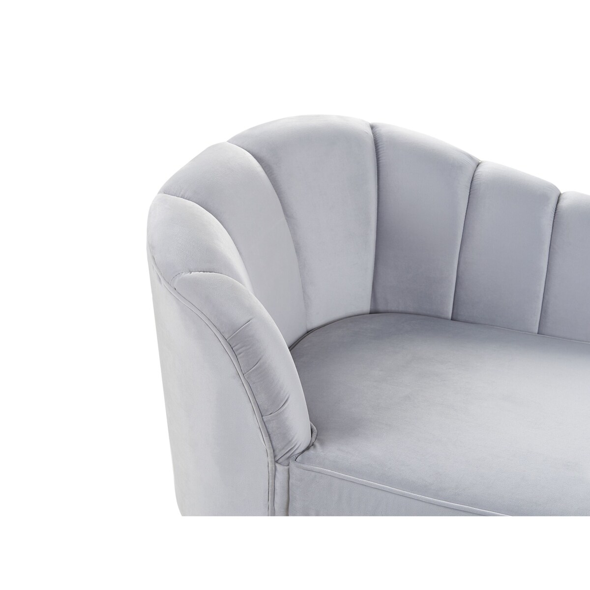 Szezlong welurowy lewostronny szary ALLIER