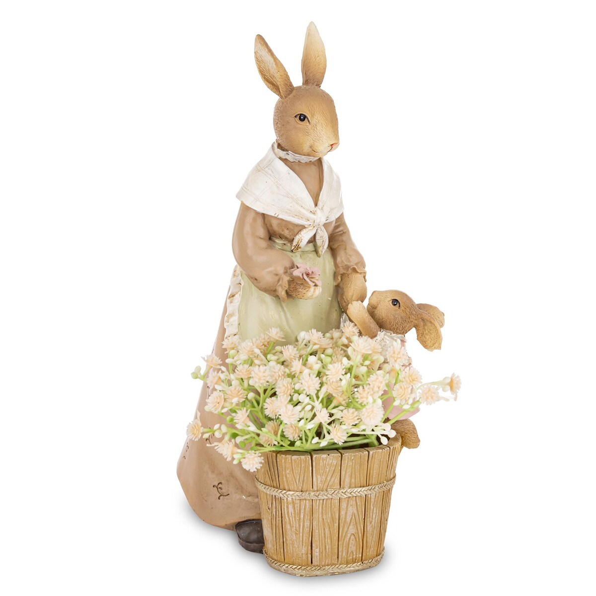 Dekoracja - rodzina króliczków FAMIGLIA DI CONIGLI 30,5x26x15,5 cm