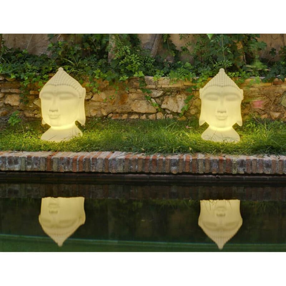 Lampa tarasowa stojąca Goa LUMGA070OFNW King Home LED 7W 6000K IP65 Buddha biała