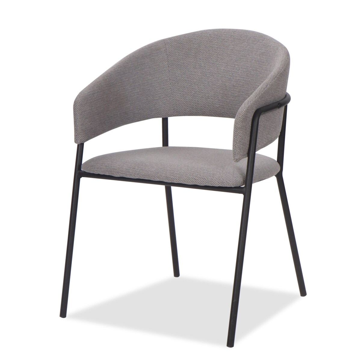 Krzesło tapicerowane glamour szenilowe OVO szare