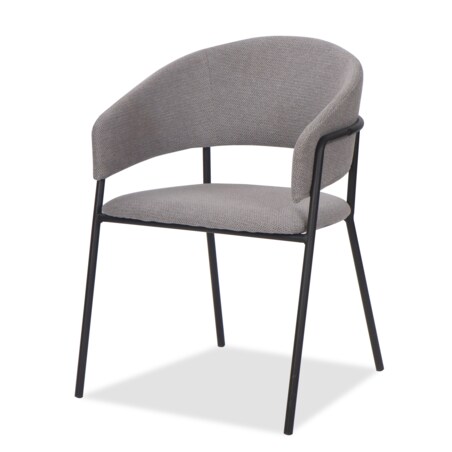 Krzesło tapicerowane glamour szenilowe OVO szare