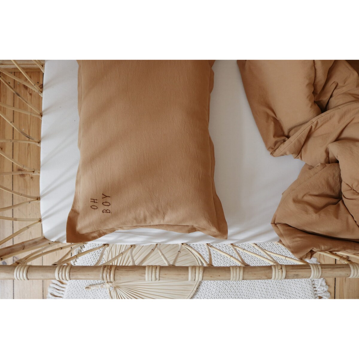 KOŁDERKA WASHED COTTON Z WYPEŁNIENIEM CAMEL - XXL