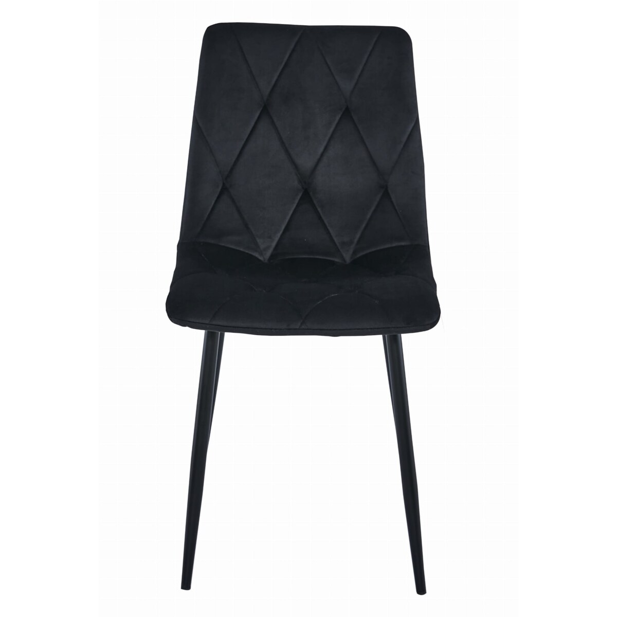 Krzesło Do Jadalni Kuchni Salonu Libra - Czarny Aksamit / Nogi Czarne X 2