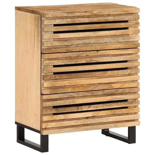 vidaXL Szafka, 60x34x75 cm, lite surowe drewno mango