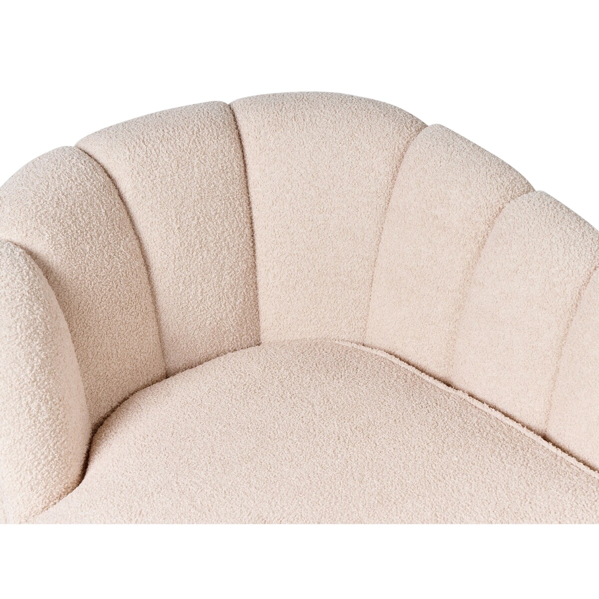 Szezlong boucle lewostronny jasnobeżowy ALLIER