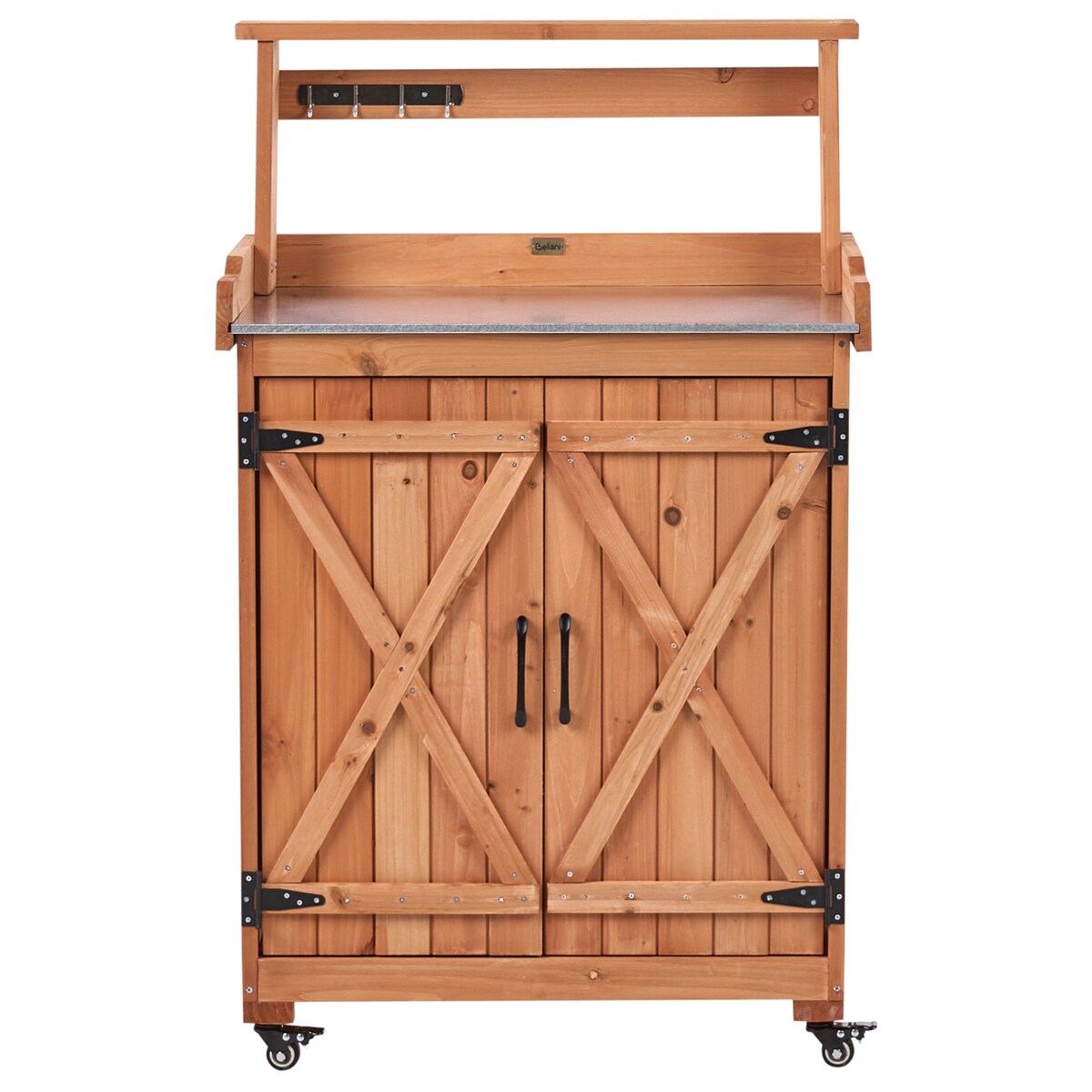 Stół ogrodniczy ALTOLIA 70 cm 119 cm Drewno jodłowe Brązowy