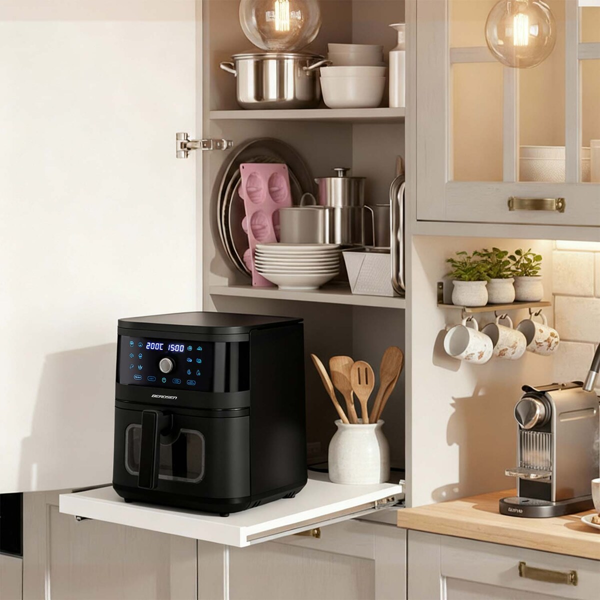 Frytkownica beztłuszczowa air fryer frytownica 8l Berdsen BD-6611700W