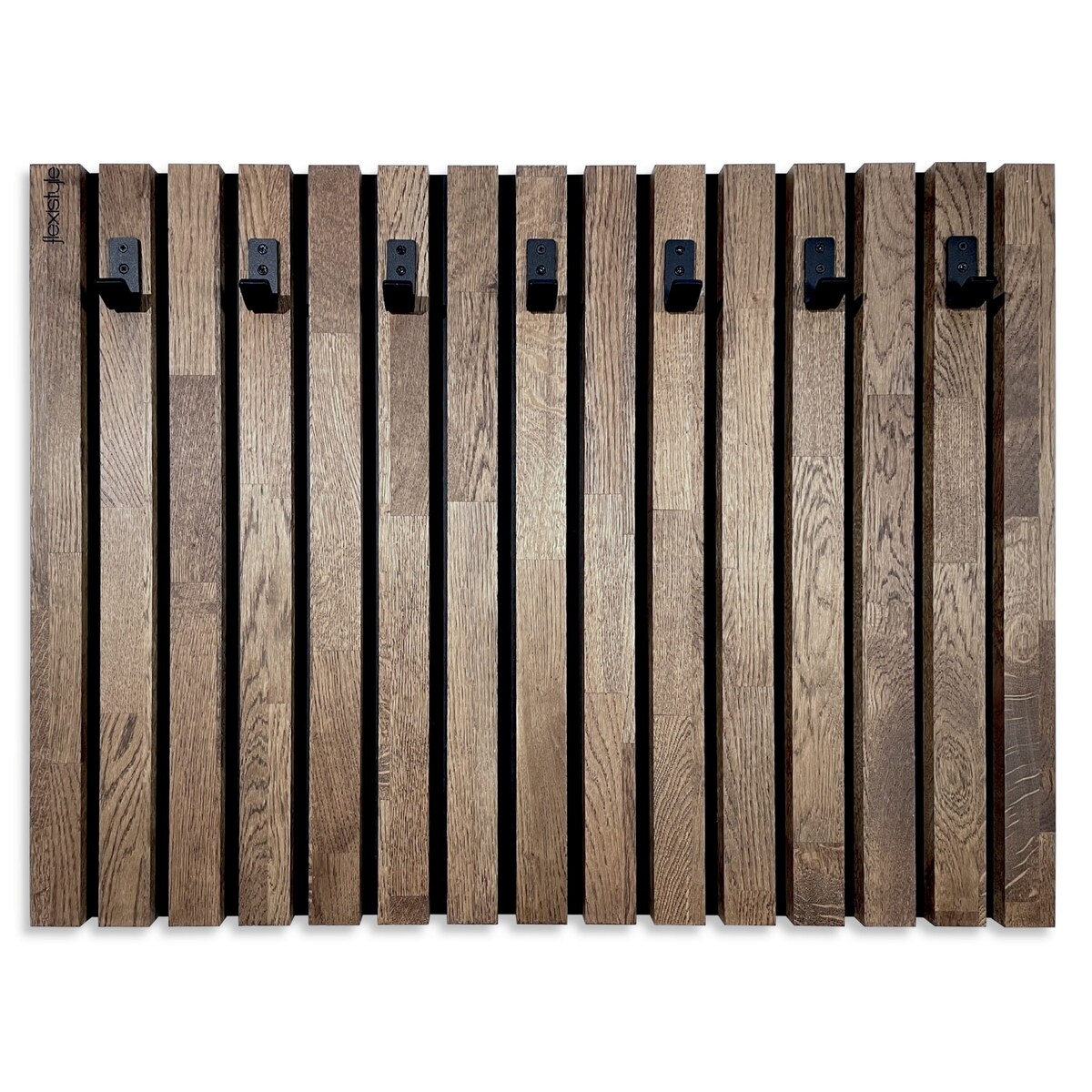 Drewniany wieszak na ubrania Lamele 80cm brązowy