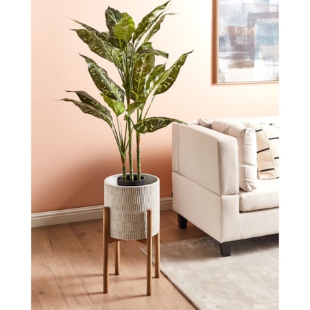 Doniczka na stojaku 30 x 30 x 59 cm szara PINSAPO