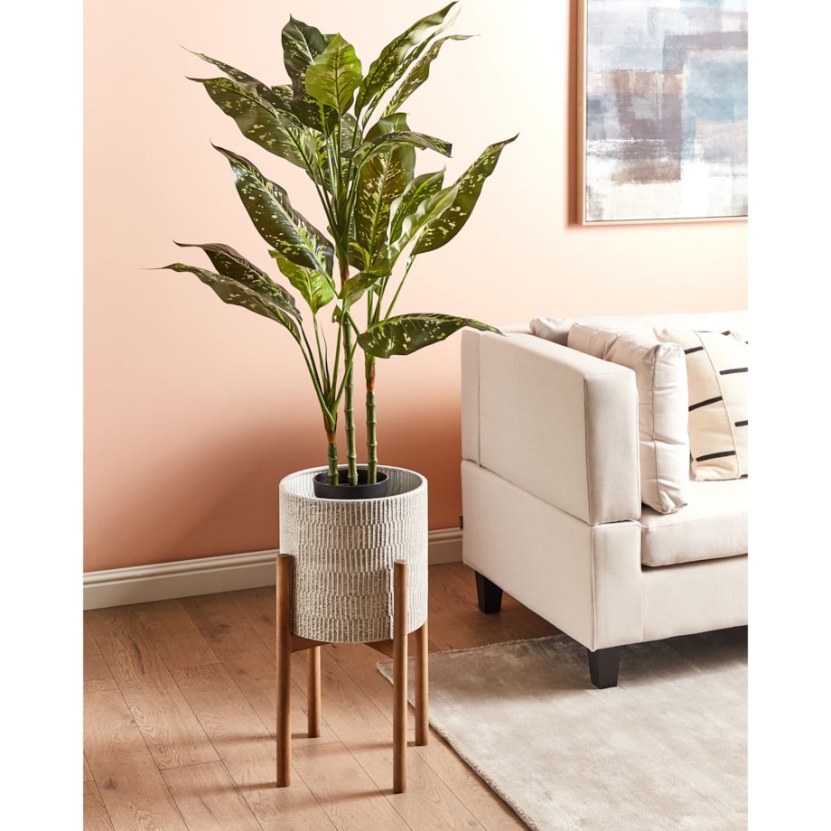 Doniczka na stojaku 30 x 30 x 59 cm szara PINSAPO