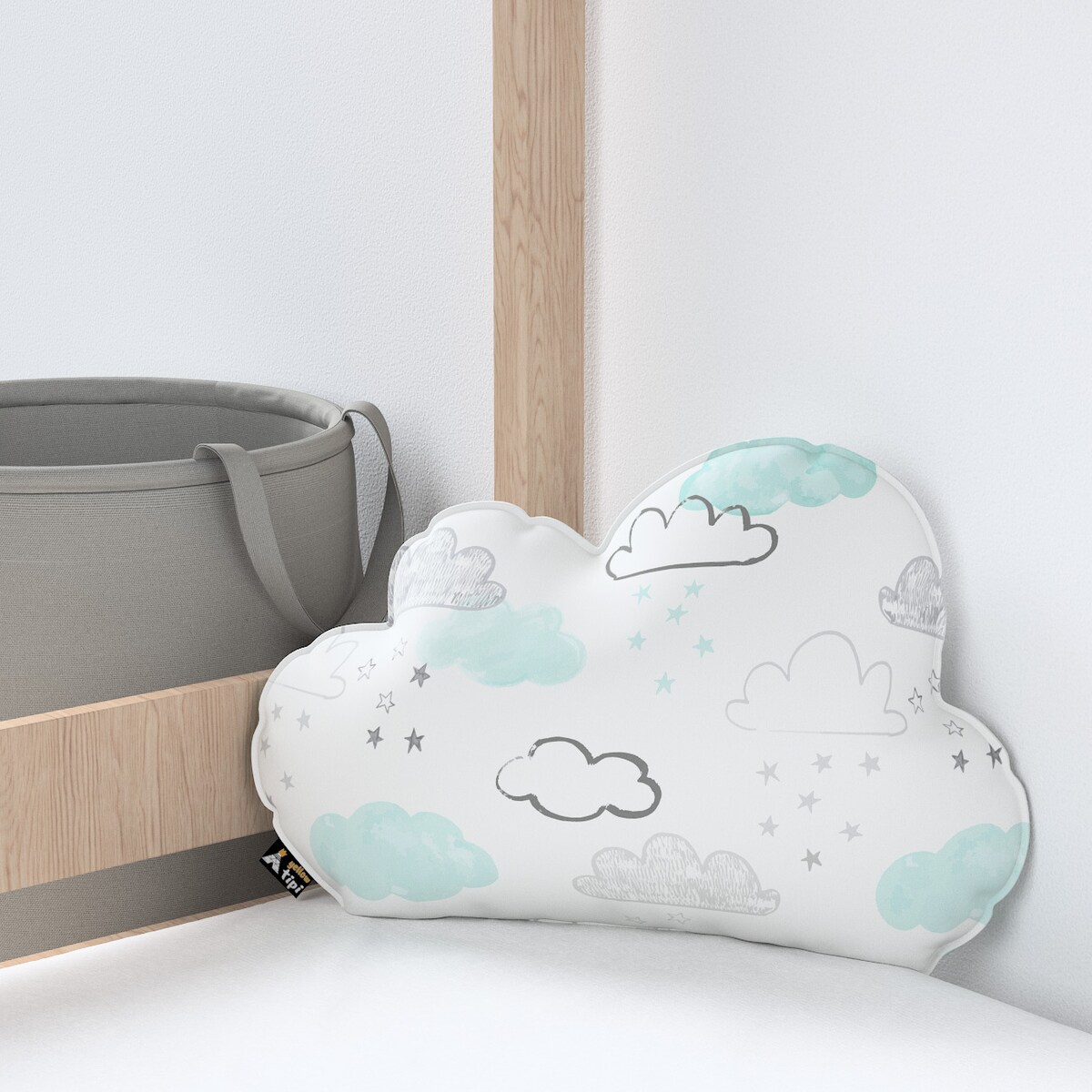 Poduszka Soft Cloud, ecru-niebieski, 55x15x35cm, Magic Collection