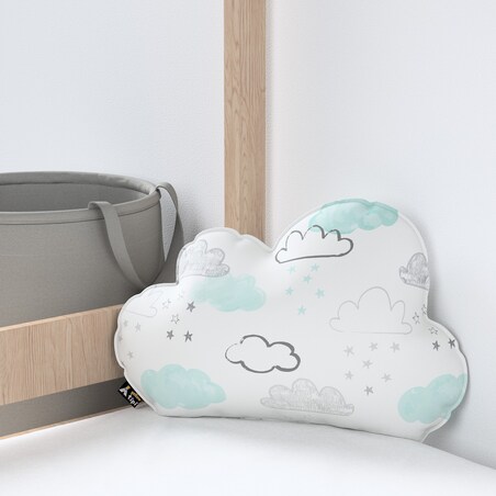 Poduszka Soft Cloud, ecru-niebieski, 55x15x35cm, Magic Collection