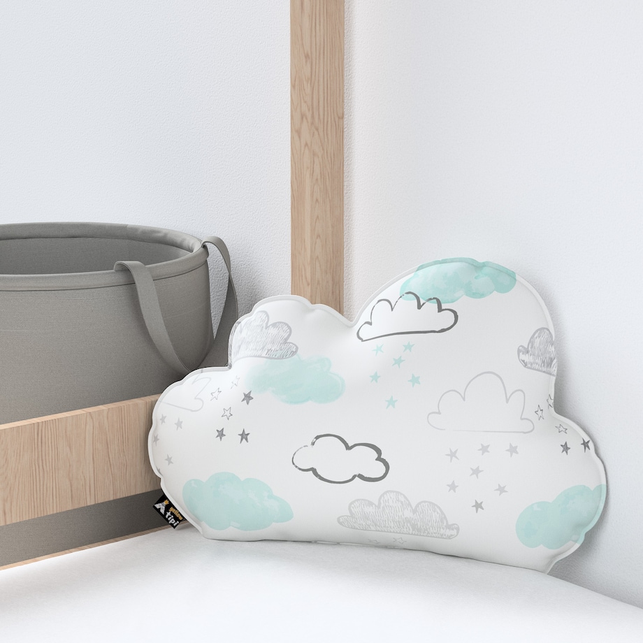 Poduszka Soft Cloud, ecru-niebieski, 55x15x35cm, Magic Collection