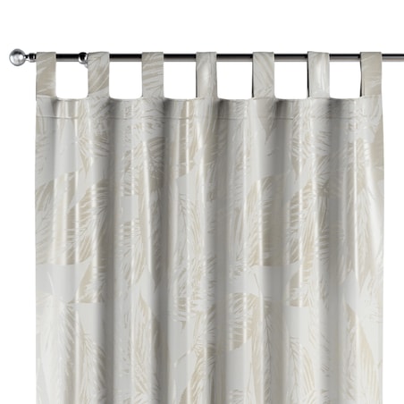 Zasłona na szelkach 1 szt. 130x245 szaro-beżowe liście