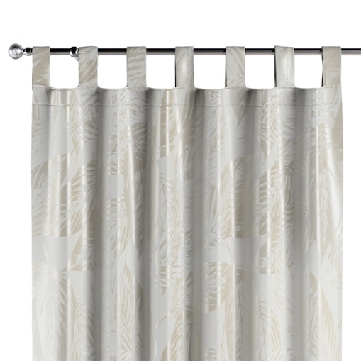 Zasłona na szelkach 1 szt. 130x245 szaro-beżowe liście