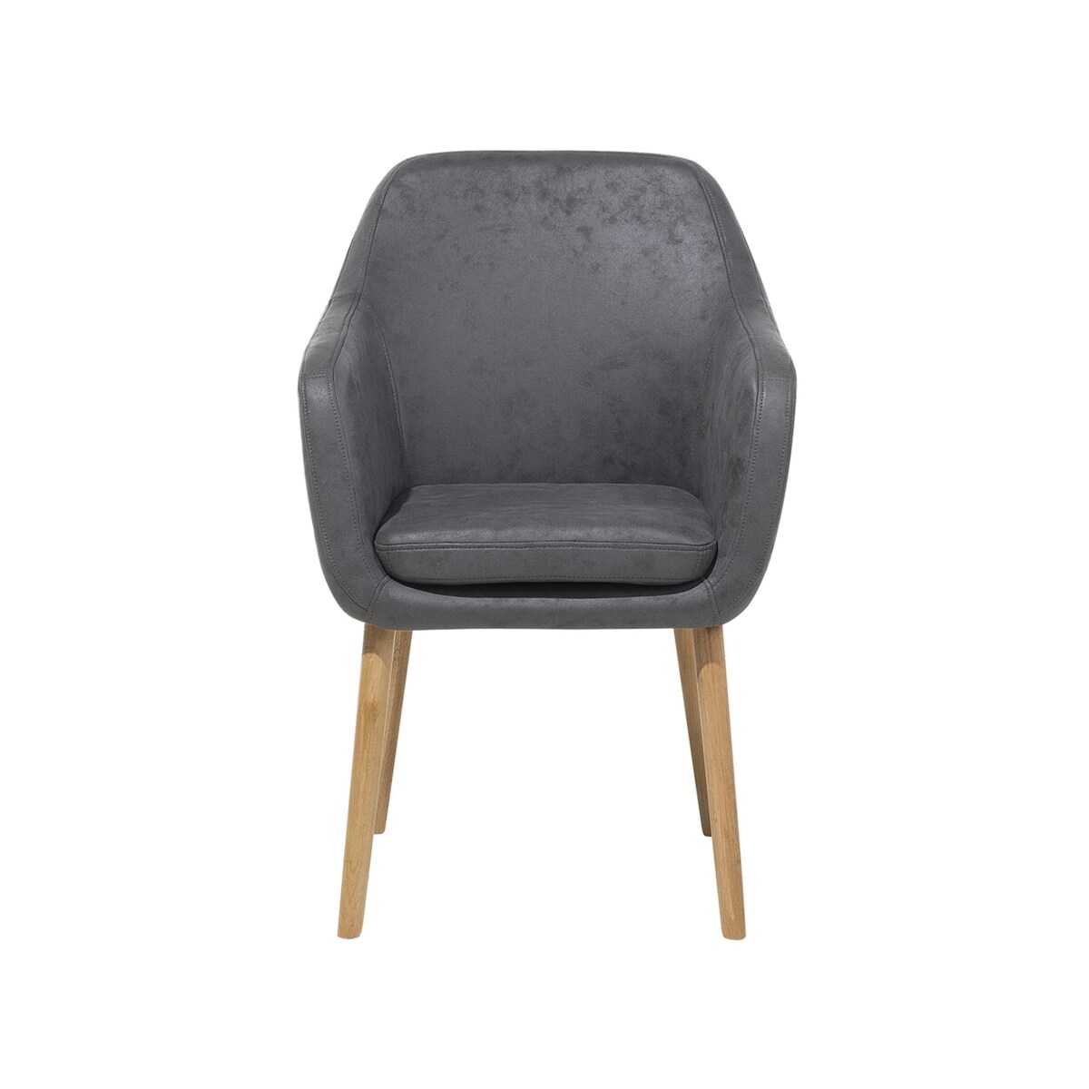 Krzesło do jadalni ekoskóra szare YORKVILLE