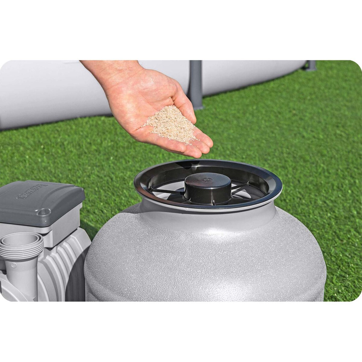 Pompa piaskowa do basenu filtr Bestway 8327 l/h + kulki filtracyjne