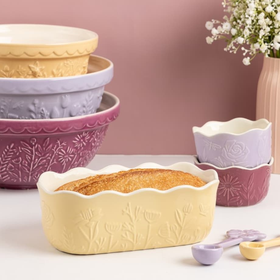 Forma do pieczenia chleba Mason Cash In the Meadow 23.5 cm żółta kamionkowa
