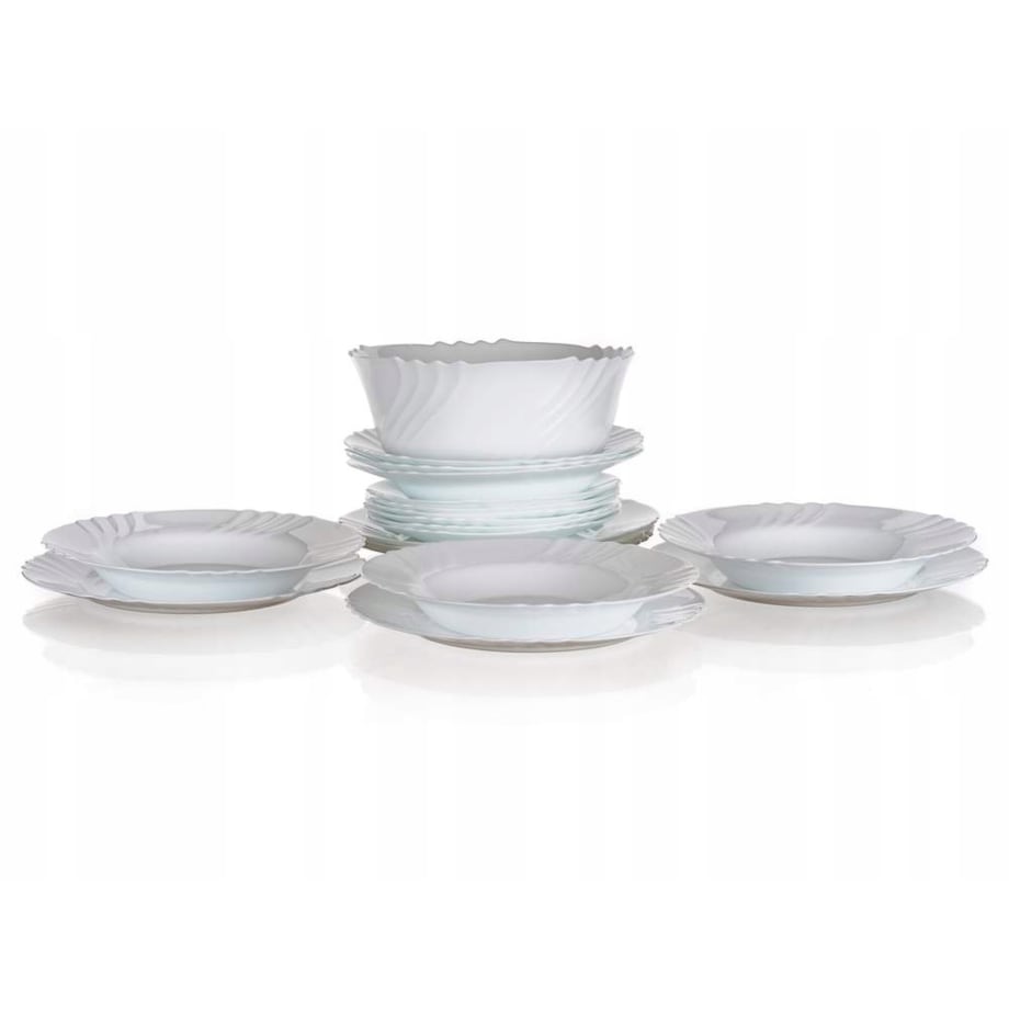 6x TALERZ OBIADOWY GŁĘBOKI BIAŁY EBRO bormioli 23 cm NA ZUPĘ ROSÓŁ komunie
