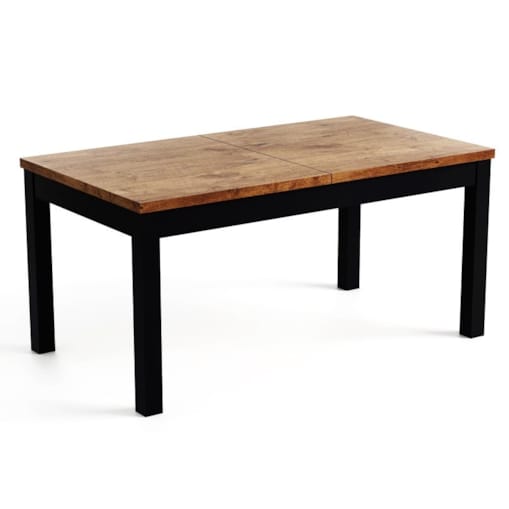 Stół rozkładany 80x80/120 dąb lancelot + nogi czarne