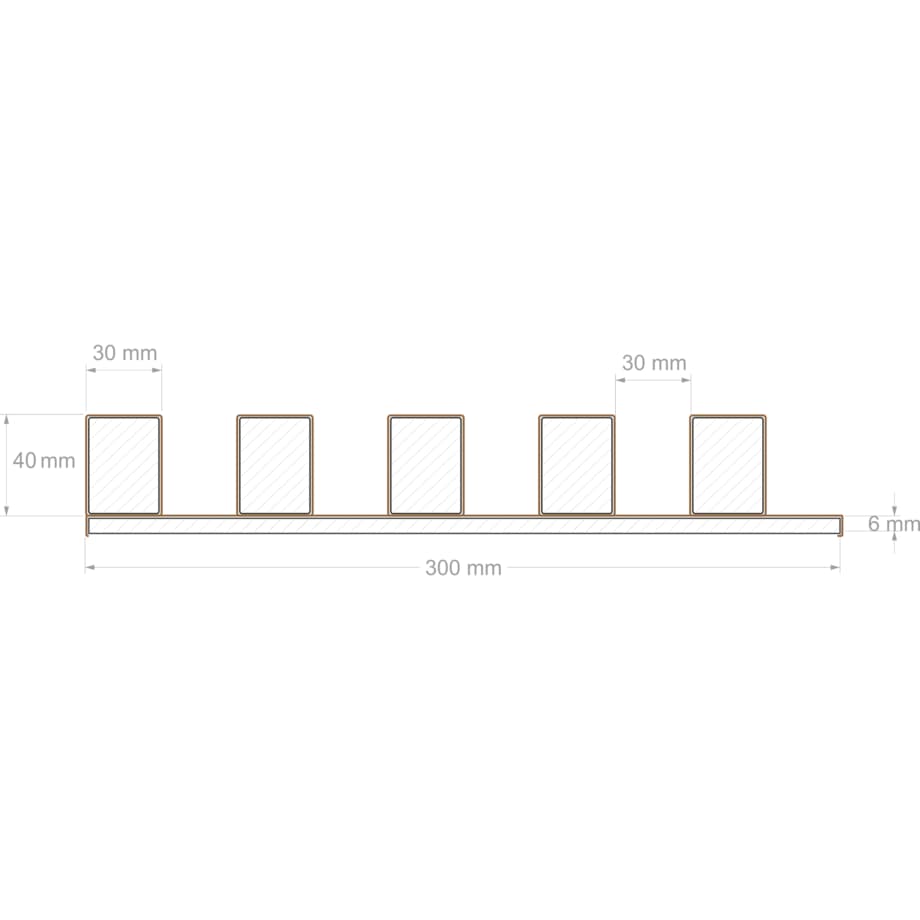 LAMELE NA PŁYCIE MDF - GRAFIT