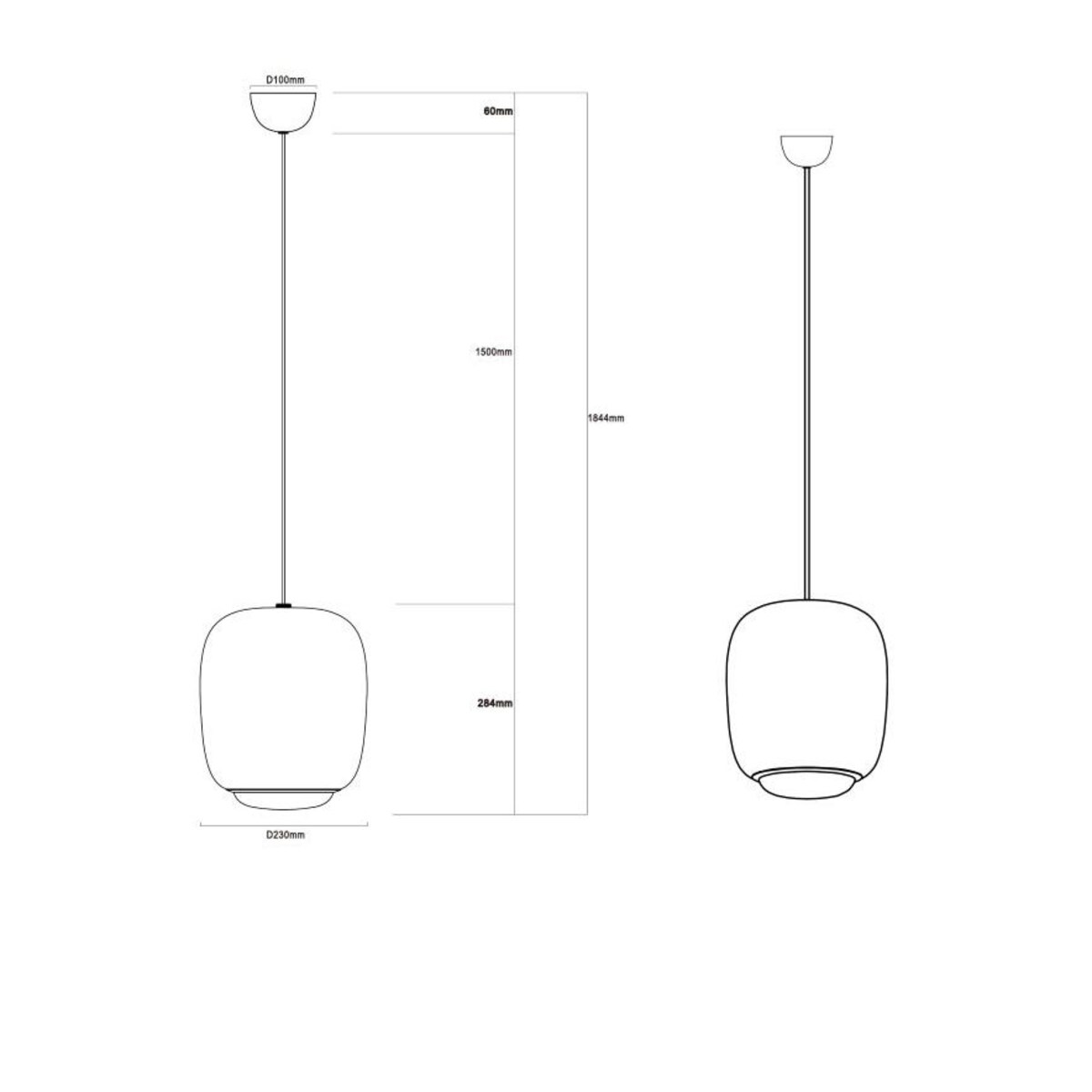 LAMPA WISZĄCA ALUMINIOWA ORIONIS M SZAMPAŃSKA