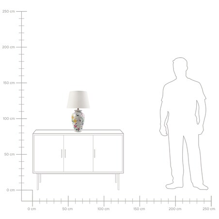 Lampa stołowa ACROSSO Porcelana Biały