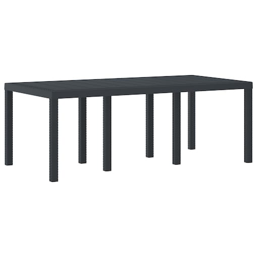 Stół ogrodowy vidaXL antracytowy 200x100x73 cm z poly rattan
