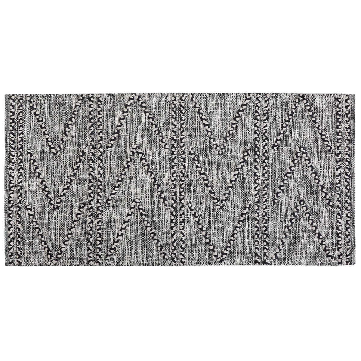 Dywan bawełniany 80 x 150 cm czarno-biały TERMAL