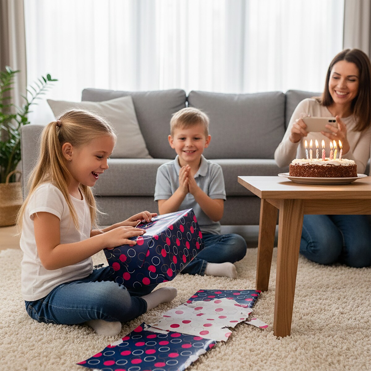 Papier Prezentowy Do Pakowania Prezentów 20 m MEGAROLKA Ozdobny Do Paczek Na Walentynki Urodziny