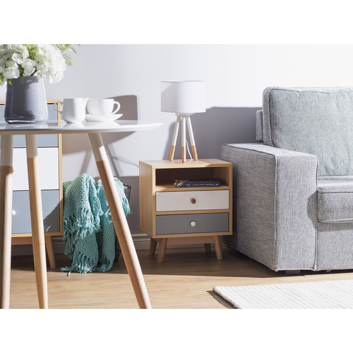 Szafka nocna jasne drewno FARGO