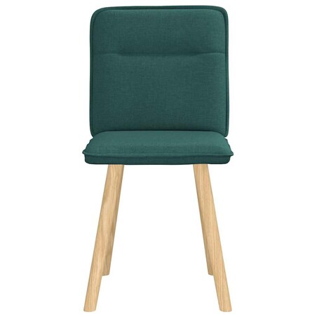vidaXL Krzesła stołowe, 2 szt., ciemnozielone, obite tkaniną