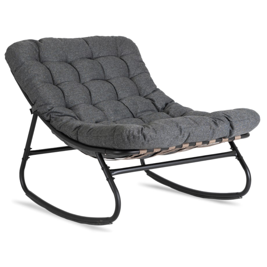 Fotel Leżak Ogrodowy Bujany Bujak Leżanka Do Salonu Na Taras AURORA Szary