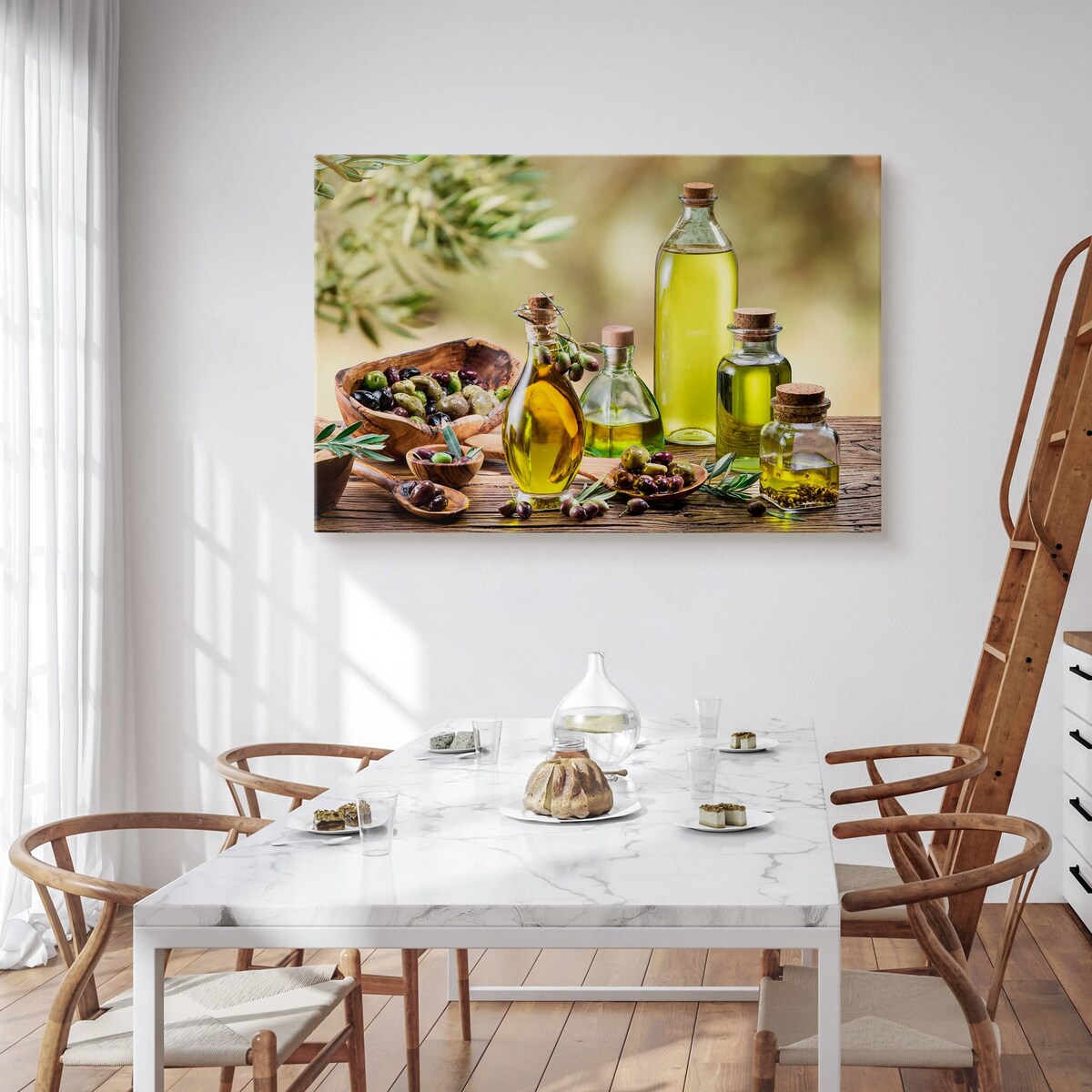 Obraz Na Płótnie Oliwa z oliwek przyprawami 70x50cm