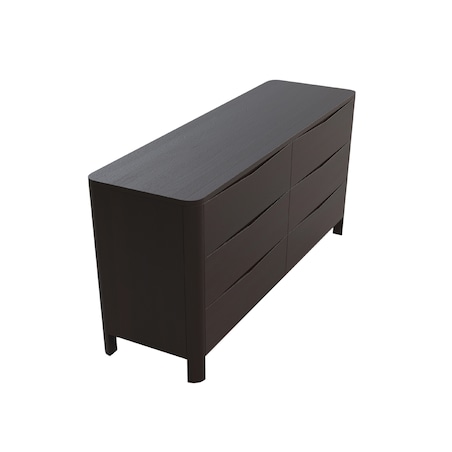 Drewniana komoda bukowa Visby MODENA LOW 150 / kolor palisander